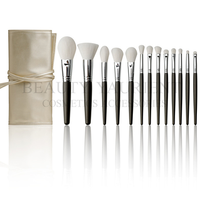 13-częściowy zestaw pędzli do makijażu Private Label z mosiądzem Chromeplate w kosmetyczce